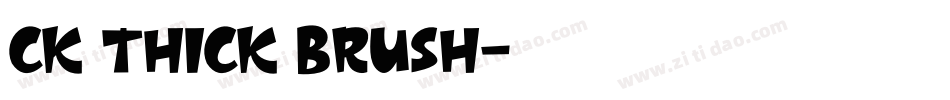 CK Thick Brush字体转换